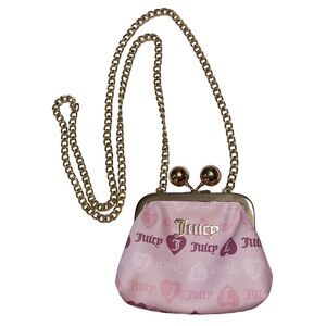 Juicy Couture Hearts Pink Girls Just Wanna Have Fun Crossbody Coin Purse